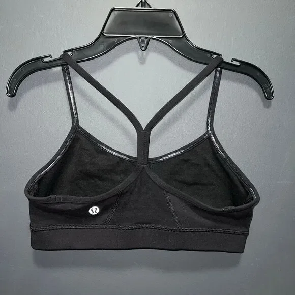 Lululemon Flow Y Bra Womens 4 Black - Picture 2 of 5